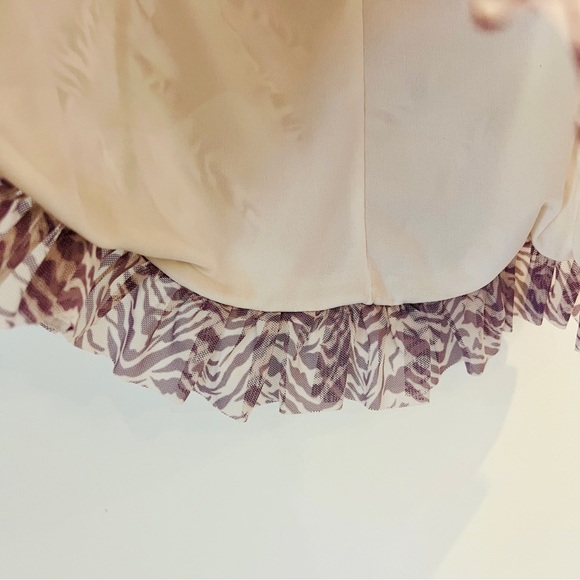 Free People | Romi Mesh Mini Skirt Purple and White Zebra Print - Picture 7 of 8